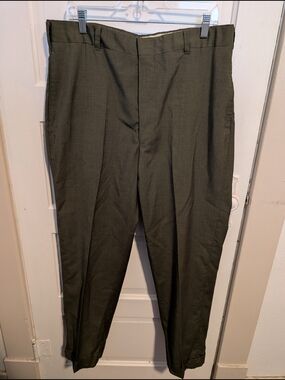 70s Vintage 38 × 31 Sears The Men's Store Olive Green Dress Pants